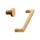 Lacquered Oak Wood "Pinta" Cabinet Knob and Drawer Pulls