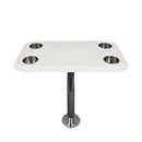 RV Side Tables | RV End Tables - Table Set - 6" Flush Mount Floor Plate / Anti Wobble, Cocktail Design (6 colors)