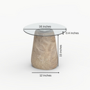 Glass Cobblestone Table