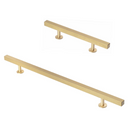Lew's Square Bar Cabinet Knobs and Handles in Brushed Brass
