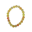 Yellow Fire Beaded Stretch Bracelet