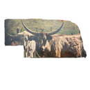 Nebraska Shaped Longhorn Cattle Wood Photo | Journey West Photographer