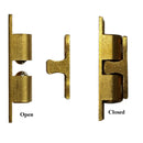 Solid Brass Ball Catch for Cabinet & Furniture Doors - Adjustable Tension Screws