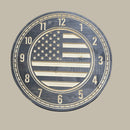 15-Inch American Flag Wood Wall Clock – Custom Woodworking Sign for Patriotic Decor