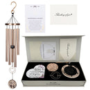Gift Bundle - Memorial Wind Chime – Whispering Hearts™ Collection – Platinum Rose Personalized 30”