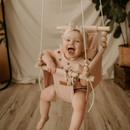 Indoor High Back Baby Swing-Pink