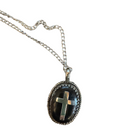Cross Jewelry Set | Black Onyx & Sterling Silver | 24" Chain | Heatland Silver Works