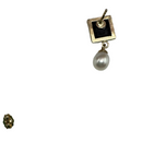 Black Onyx & Pearl Earrings | 14k Gold | .25" x .75" | Jules Jewelbox