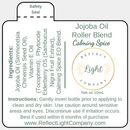 Jojoba Oil Roller | 10 ml | Multiple Scents | Reflect Light Company