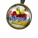 Nebraska Charm Leather Bracelet With Nebraska State Bird Charms | Multiple Colors | Create