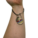 Nebraska Charm Leather Bracelet With Nebraska State Bird Charms | Multiple Colors | Create