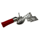 Nebraska State Football-Themed Charm Necklace | Charms May Vary | 24" Chain & 1" Charm | Create