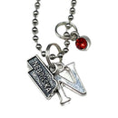 Nebraska State Corn Husk & Nebraska State Outline Charm Necklace | Wear Your Local Pride | Silver Chain | 24" Chain & 1" Charm | Create