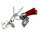 Nebraska State Corn Husk & Nebraska State Outline Charm Necklace | Wear Your Local Pride | Silver Chain | 24" Chain & 1" Charm | Create