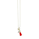 Nebraska State Corn Husk & Nebraska State Outline Charm Necklace | Wear Your Local Pride | Silver Chain | 24" Chain & 1" Charm | Create