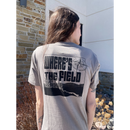 SALE | WTF (Where's The Field) T-Shirt | Warm Gray | Multiple Sizes | Screen Machine