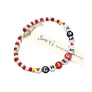 Chiefs Era Bracelet | One Size Fits Most | Colors & Beads Vary | Elastic Fit | Made in Burwell, NE | Sara G Jewelry