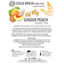 SALE PAST DATED | Ginger Peach Tea | Cold Brew Black Tea | 2 Pitcher Bags | Caffeinated | Tea n More