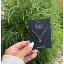 Gold Filled Enamel Heart Necklace | 10" Chain | Multiple Colors | Lux by Leslie