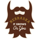 Nebraska It Grows On You Weather Resistant Sticker | HEARTlandia