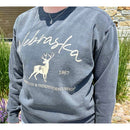 SALE | Nebraska Deer Sweatshirt | Multiple Sizes | Lux by Leslie