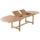Åre Adjustable 6-8 Person Natural Teak Outdoor Dining Table – 79″-118″