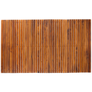 Spokane Extra Large Oiled Teak Shower and Bath String Mat with Rubber Footing 59″ x 35″
