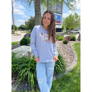 Nebraska License Plate Gray Long Sleeve Shirt