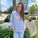 Nebraska License Plate Gray Long Sleeve Shirt