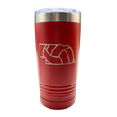 Stainless Steel Nebraska Volleyball State Tumbler | 20 oz | Multiple Colors | RCK Creations & More