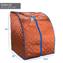 Large Portable Low EMF Negative Ion Indoor Sauna with Chair and Heated Footpad Included - Copper