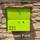 RetroBox Locking Small Package Wall Mounted Mailbox in TEXTURED GRAY METALLIC
