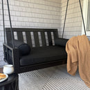 Amish Casual Twin Uptown Porch Swing Bed in Tricorn Black Paint