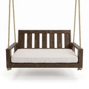 Amish Casual 4 Foot Uptown Porch Swing Bed in Clearcoat Dark Walnut Stain