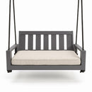 Amish Casual 5 Foot Uptown Porch Swing Bed in Dovetail Grey Paint