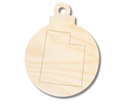 Unfinished Wood Etched Utah Ornament Shape | Paint By Line Crafts | up to 30" DIY
