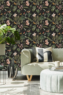 Dark Wallpaper with Plant's Leaves