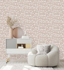 Contemporary Beige Leaves Wallpaper Chic