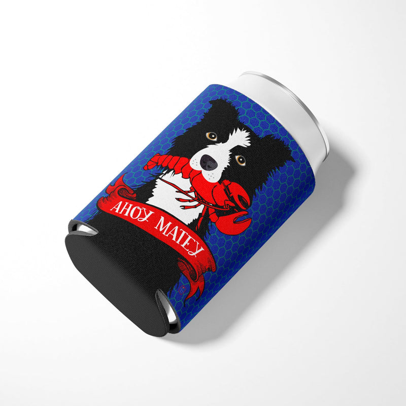 Ahoy Matey Nautical Border Collie Can or Bottle Hugger VHA3011CC