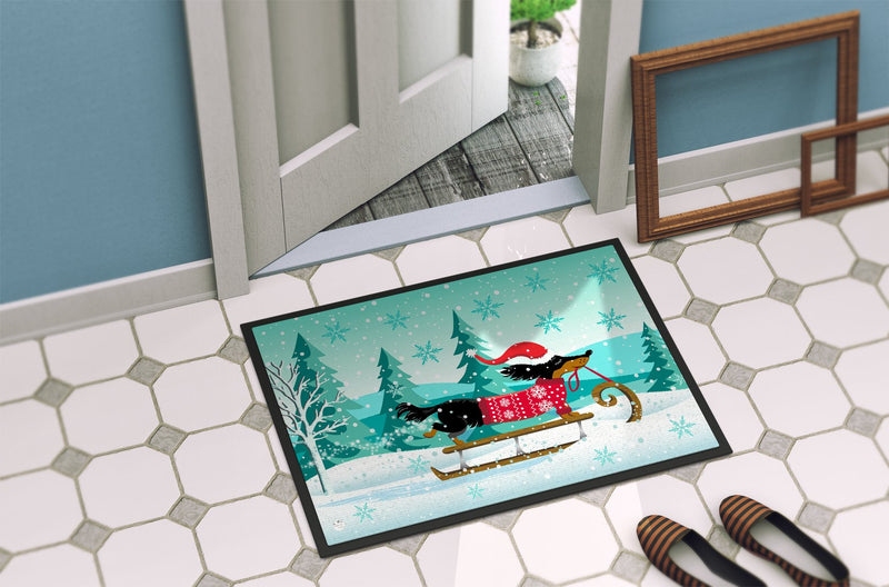 Merry Christmas Dachshund Indoor or Outdoor Mat 24x36 VHA3030JMAT