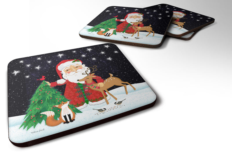 Santa Claus Christmas Foam Coaster Set of 4 VHA3033FC