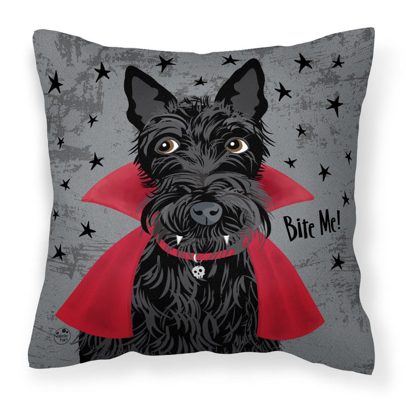 Halloween Vampire Scottie Fabric Decorative Pillow VHA3037PW1818