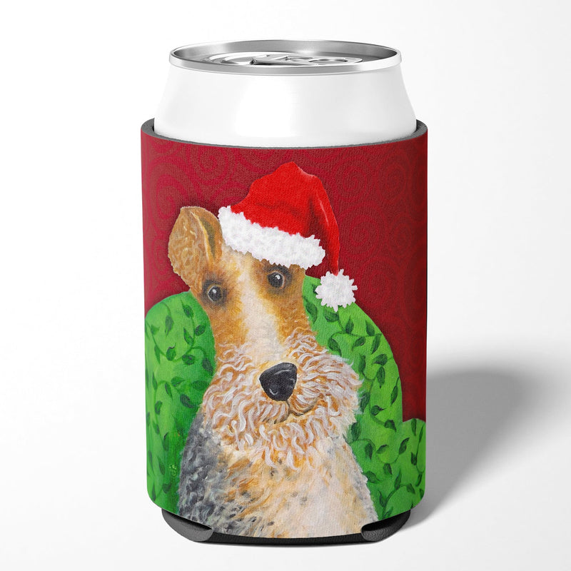 Wire Fox Terrier Christmas Can or Bottle Hugger VHA3040CC