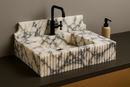 Luxury Calacatta Viola Marble Sink – Bold Italian Stone Design