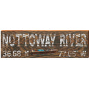 Nottoway River Vintage Boat Wood Latitude Longitude