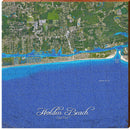 Holden Beach East End Satellite Map | Wall Art Print on Real Wood