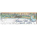 Ocean Isle Beach, North Carolina Map | Wooden Wall Art Print on Real Wood | Beach House Home Decor Chart Sign