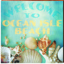 WElcome to Ocean Isle Beach Sea Shells | Wall Art Print on Real Wood