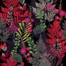 Red Fern Leaves Wallpaper