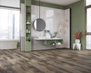 SPC Vinyl Rigid Core 7" Width 60" RL, 8mm Thick, 2mm IXPE Loft Umber, Bellator - Mazzia Collection bath view 2